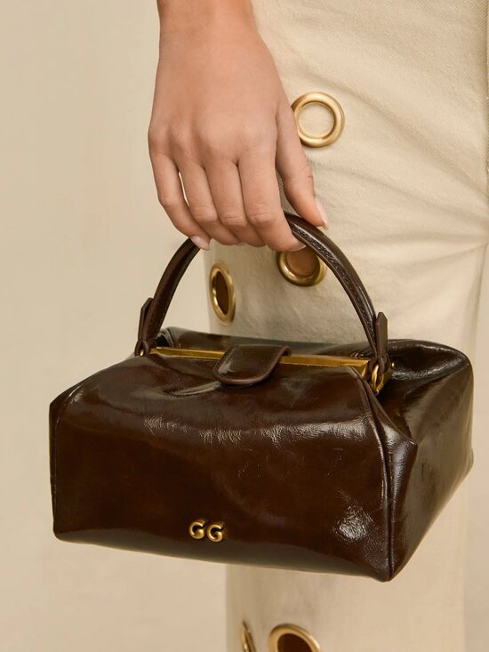 cult gaia Handbags - Cult Gaia Fawn Top Handle Brown